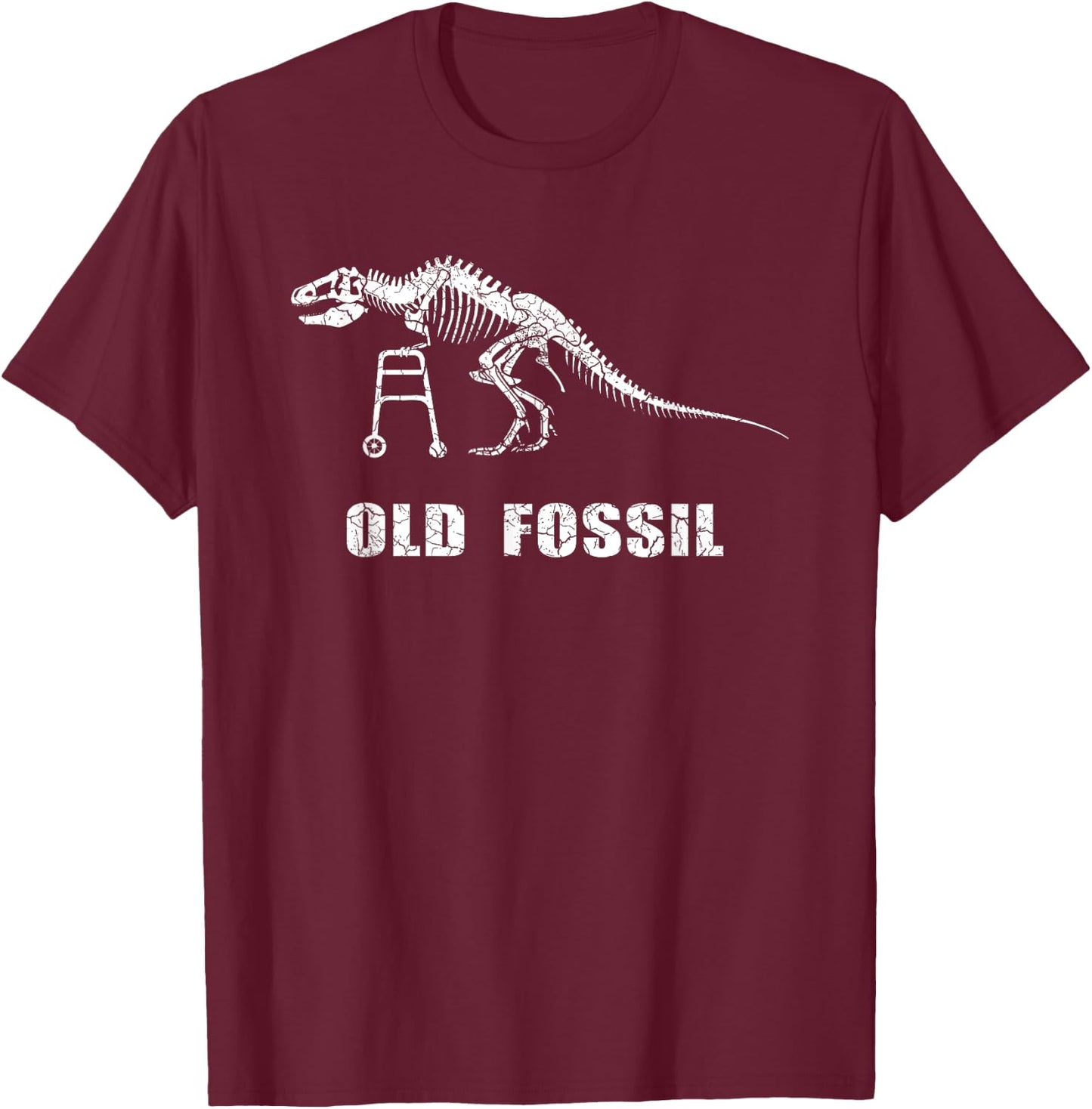 Old Fossil Funny Women T-Shirt - T-Shirt | Maroon