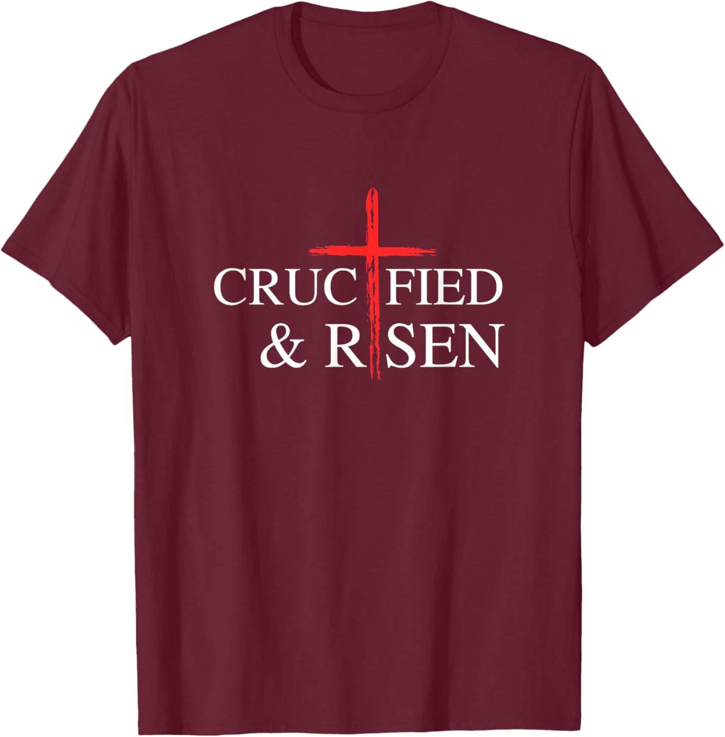 Christian Cross John 3:16 Bible T-Shirt - T-Shirt | Maroon