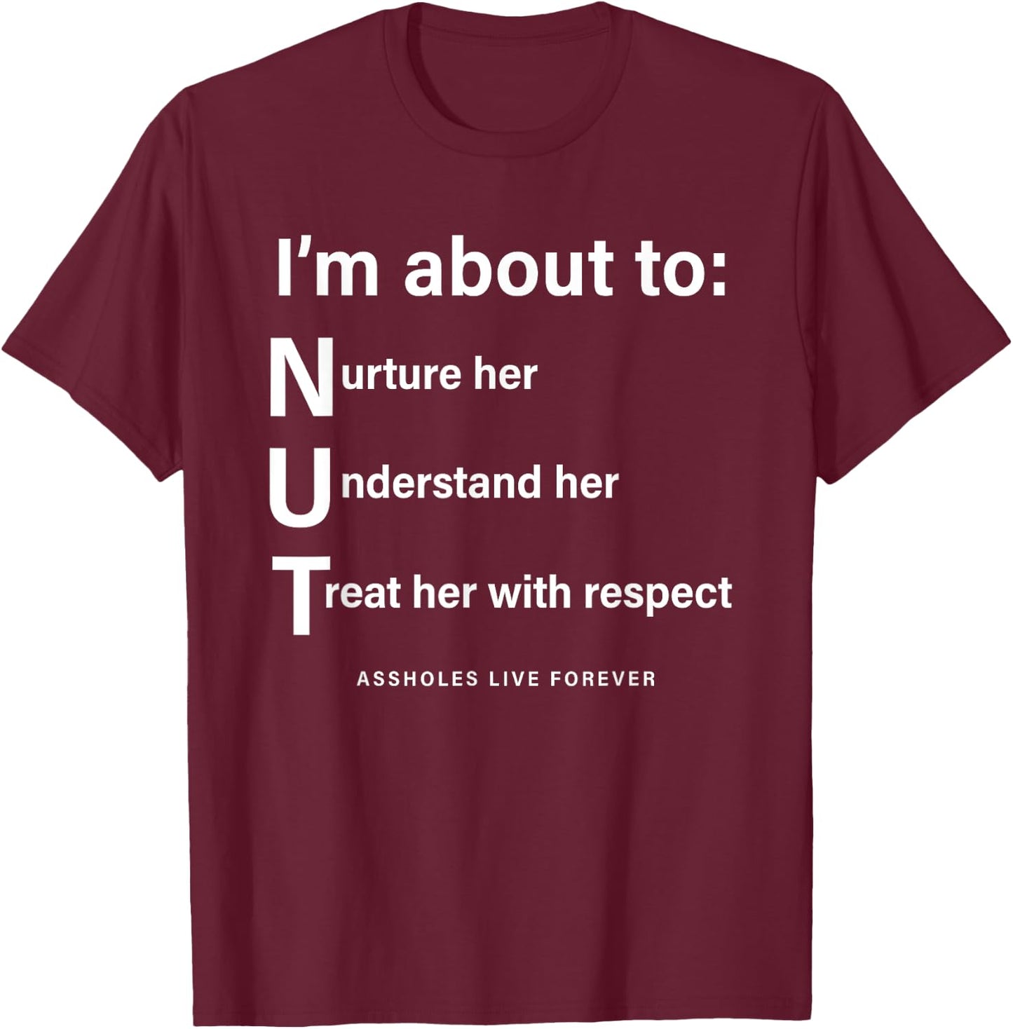 I’m About To NUT Assholes Live Forever T-Shirt - T-Shirt | Maroon