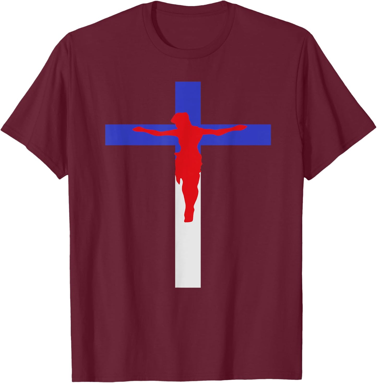 America Covered by Jesus T-Shirt - T-Shirt | Maroon