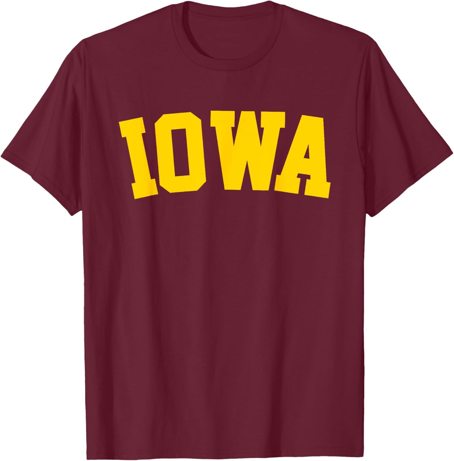 Retro Iowa Vintage Iowa Gold Iowa Throwback Souvenir T-Shirt - T-Shirt | Maroon