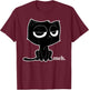 Funny Meh Cat - Cute Kitty Shirt T-Shirt - T-Shirt | Maroon