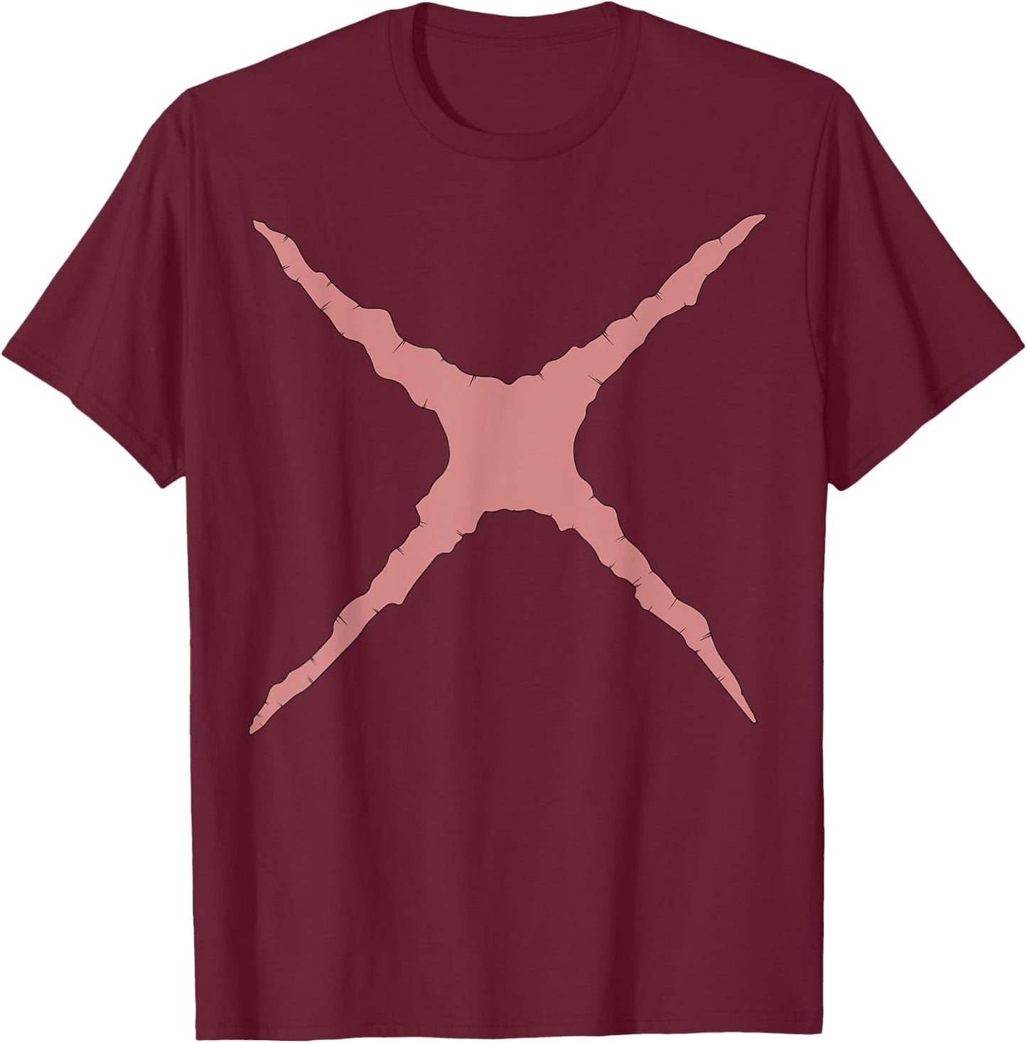 Anime Cosplay Anime Costume Anime Training Scar Anime Gym T-Shirt - T-Shirt | Maroon