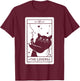The Lovers Cat Humor Tarot Card Halloween Black Cats Lover T-Shirt - T-Shirt | Maroon