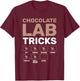 Chocolate Lab Tricks Black Labrador T-Shirt - T-Shirt | Maroon