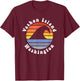 Retro Vashon Island Washington Vacation Beach Wave Souvenir T-Shirt - T-Shirt | Maroon