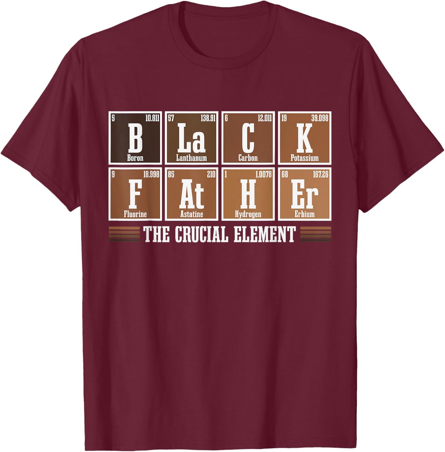 Black Father The Crucial Element Periodic Table Dad Men T-Shirt - T-Shirt | Maroon