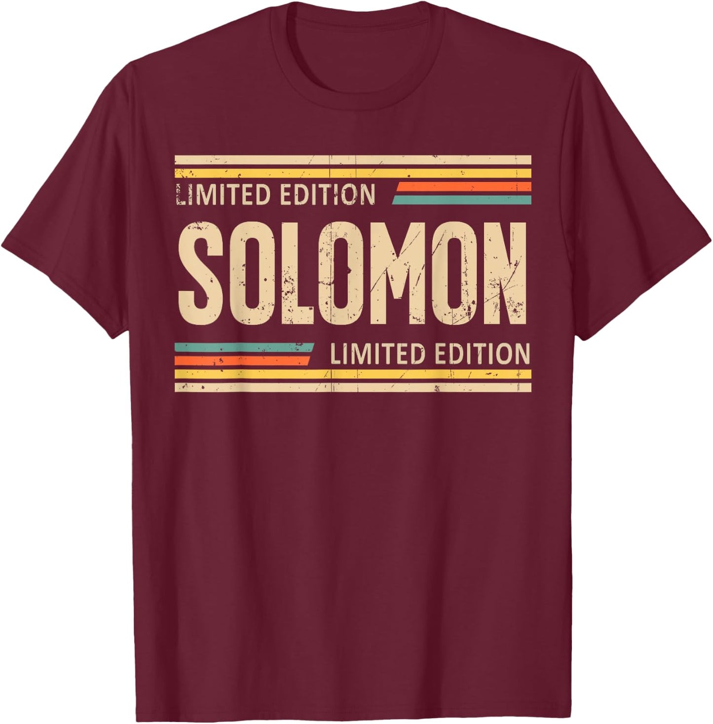 SOLOMON Limited Edition Shirt SOLOMON Name Personalized T-Shirt - T-Shirt | Maroon