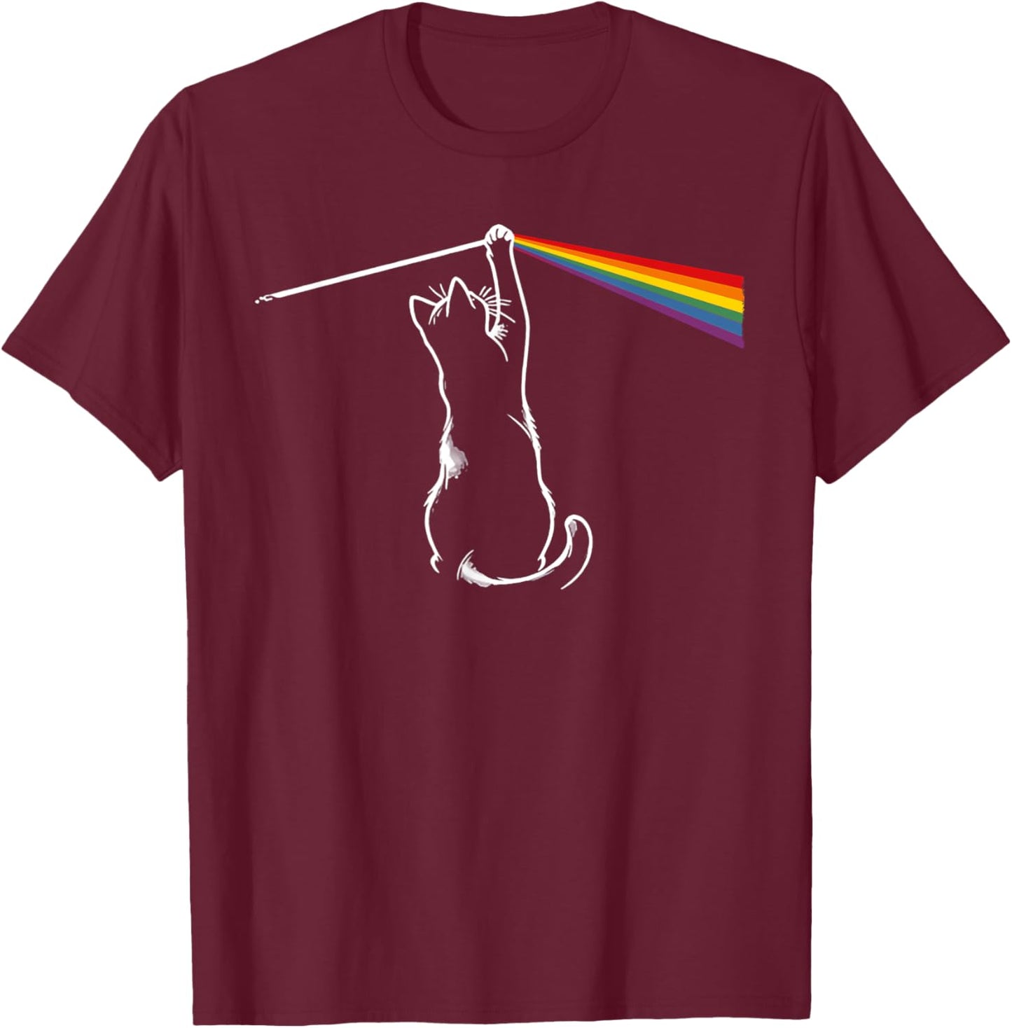 Cat Rock Music Funny Cat Colors Women T-Shirt - T-Shirt | Maroon