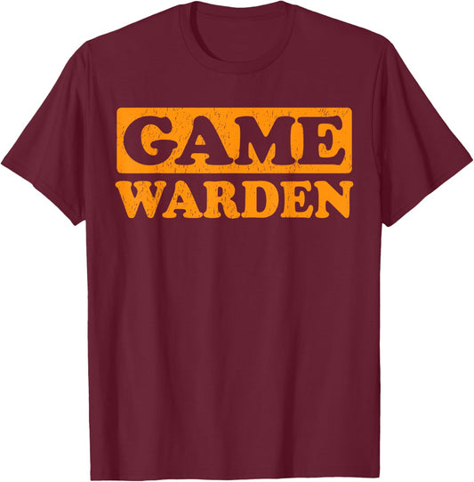 Halloween Costume Game Warden T-Shirt - T-Shirt | Maroon