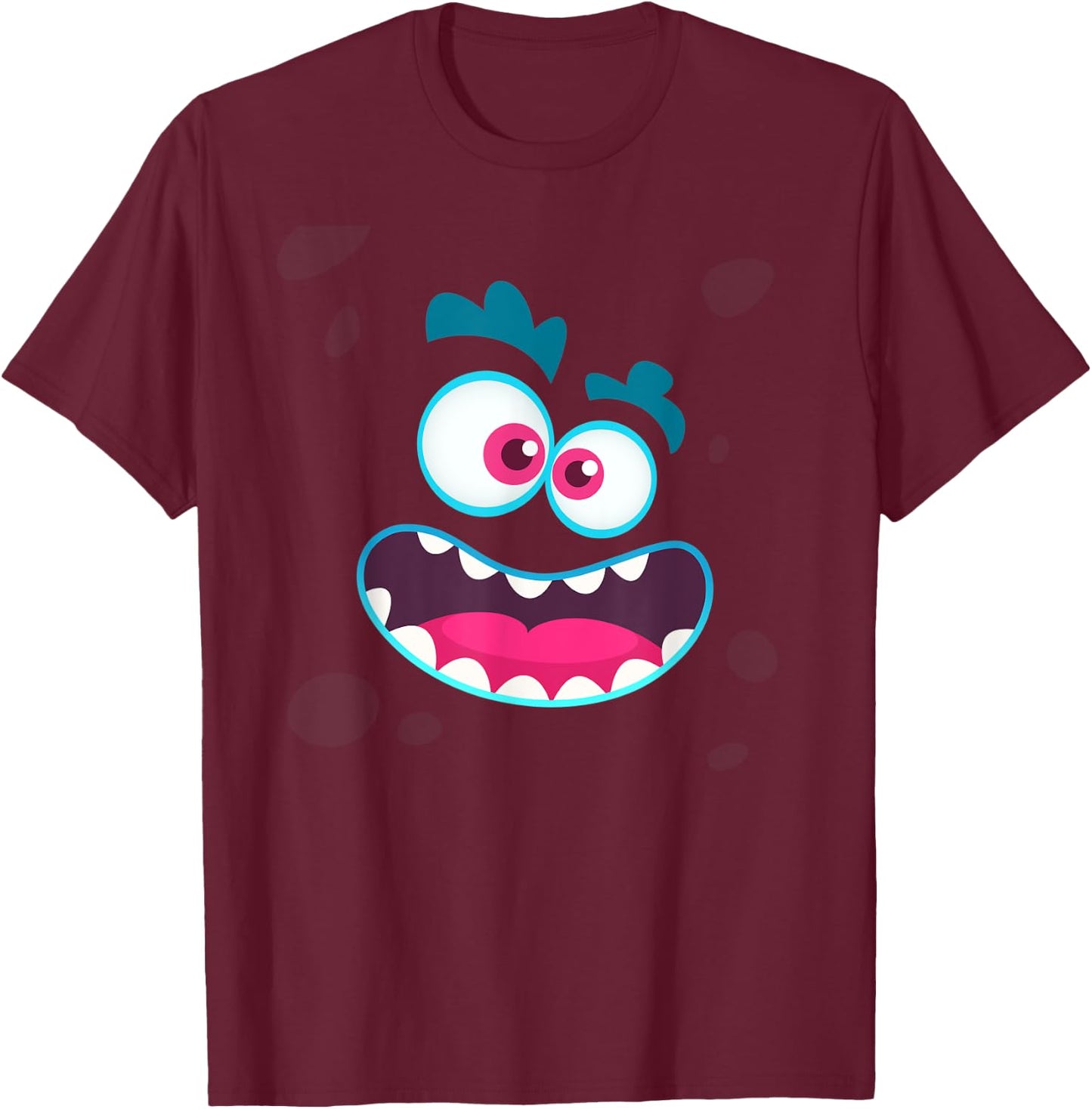 Cute Monster Face Emotion Halloween Costume Gift T-Shirt - T-Shirt | Maroon