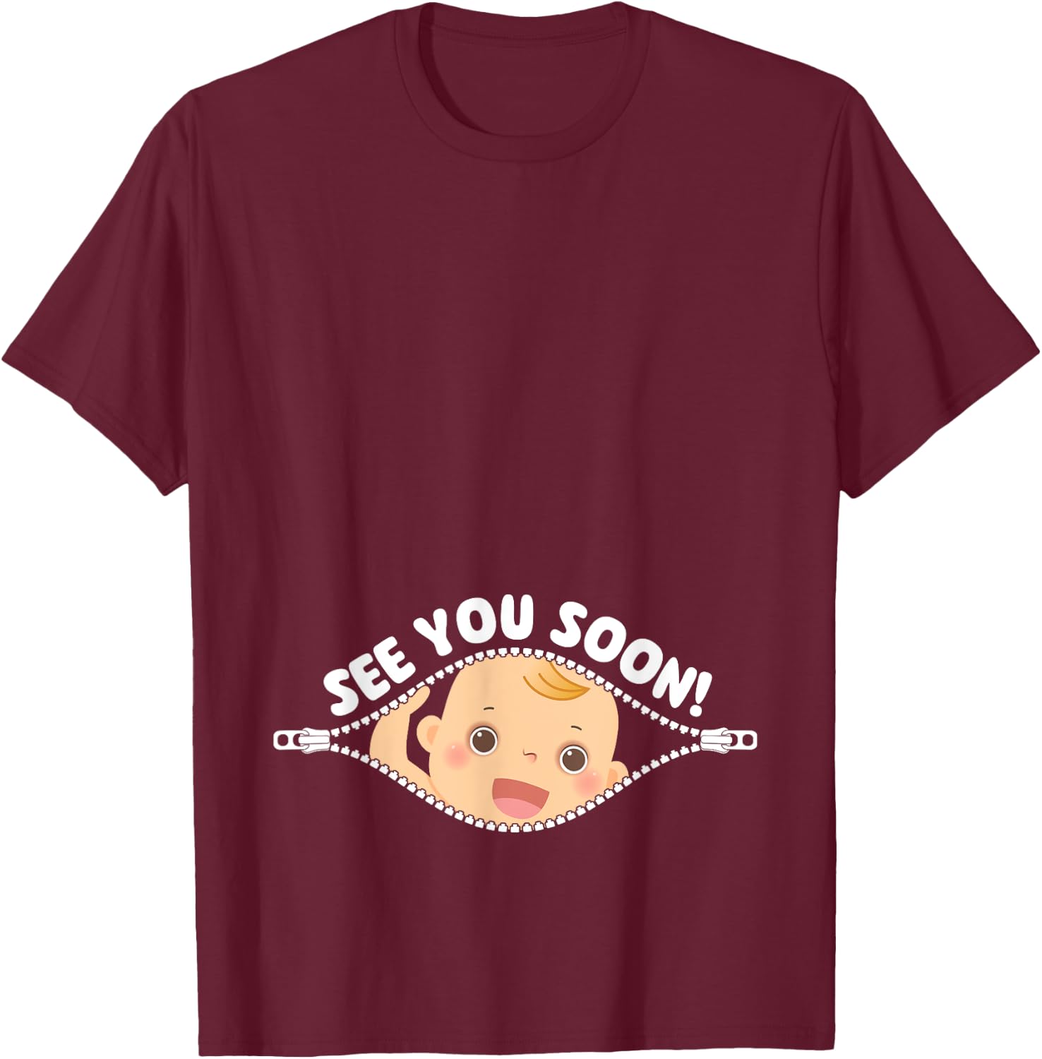 See You Soon - Gender Reveal Party Baby Shower Pregnancy T-Shirt - T-Shirt | Maroon