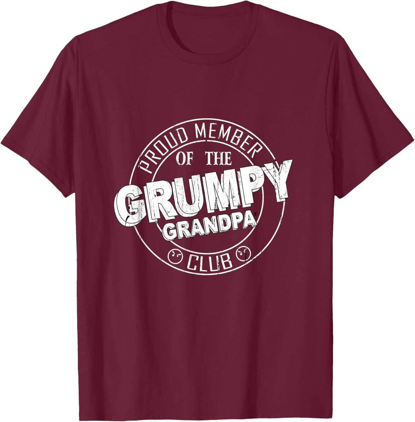 The Grumpy Grandpa Club T-Shirt - T-Shirt | Maroon