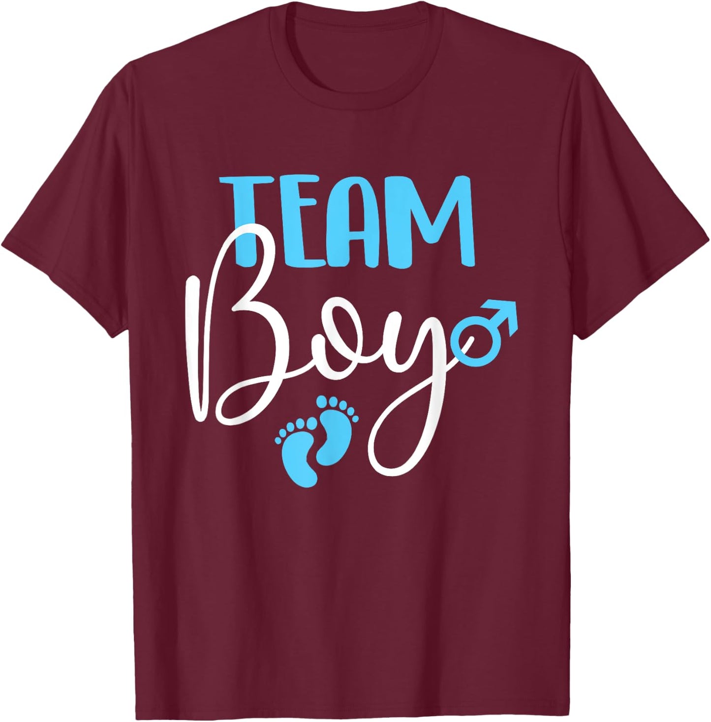 Team Boy - Gender Reveal Party Baby Shower Pregnancy T-Shirt - T-Shirt | Maroon