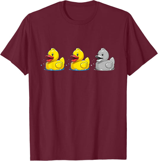 Duck Duck Grey Duck Funny Minnesota Joke Rubber Duck Lovers T-Shirt - T-Shirt | Maroon