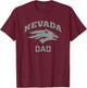 University of Nevada Reno Wolf Pack Arched Dad T-Shirt - T-Shirt | Maroon