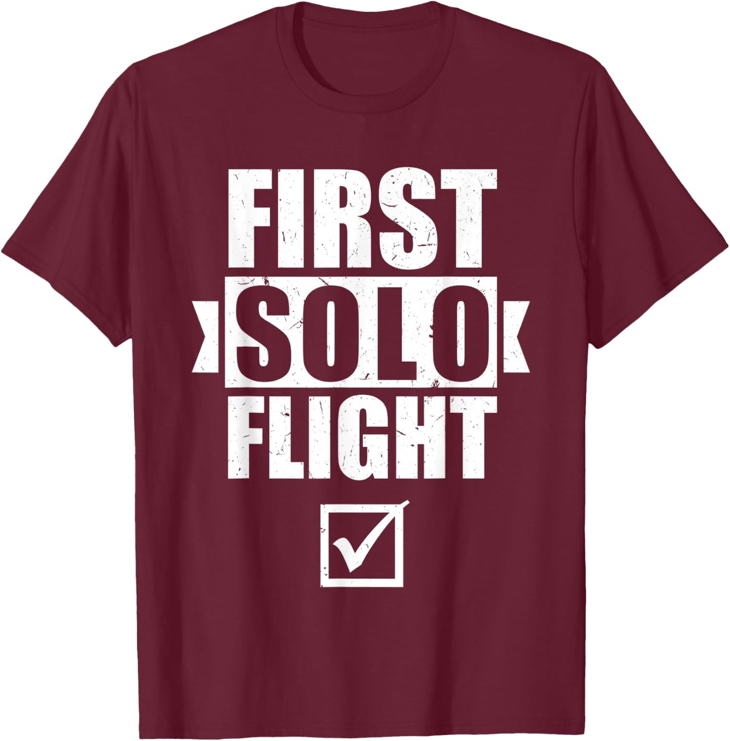 First Solo Flight T-Shirt - T-Shirt | Maroon