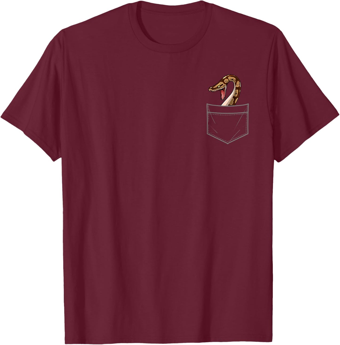 Cool Ball Python Art Women Reptile Snake Ball Python T-Shirt - T-Shirt | Maroon