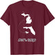Michigan Florida Snow Bird Gift - MI Summer FL Winter Men Women Girls Kids T-Shirt - T-Shirt | Maroon