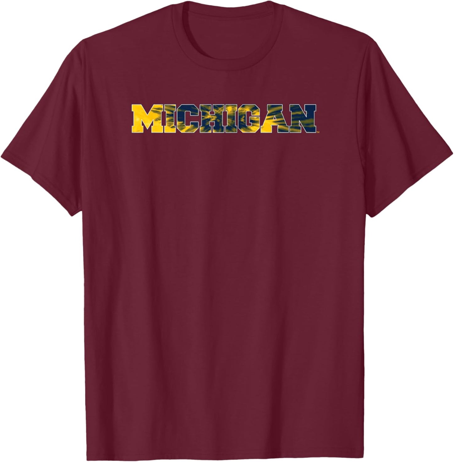 University of Michigan Wolverines U of M Tie-Dye T-Shirt - T-Shirt | Maroon