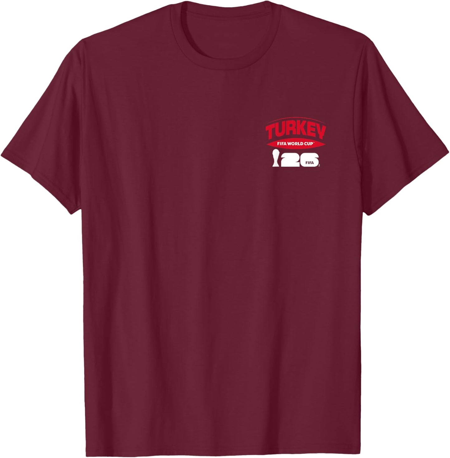 FIFA World CUP26 Turkey Banner T-Shirt - T-Shirt | Maroon