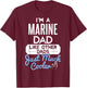 Cool Marine Dad Fathers Day Gift T-Shirt - T-Shirt | Maroon