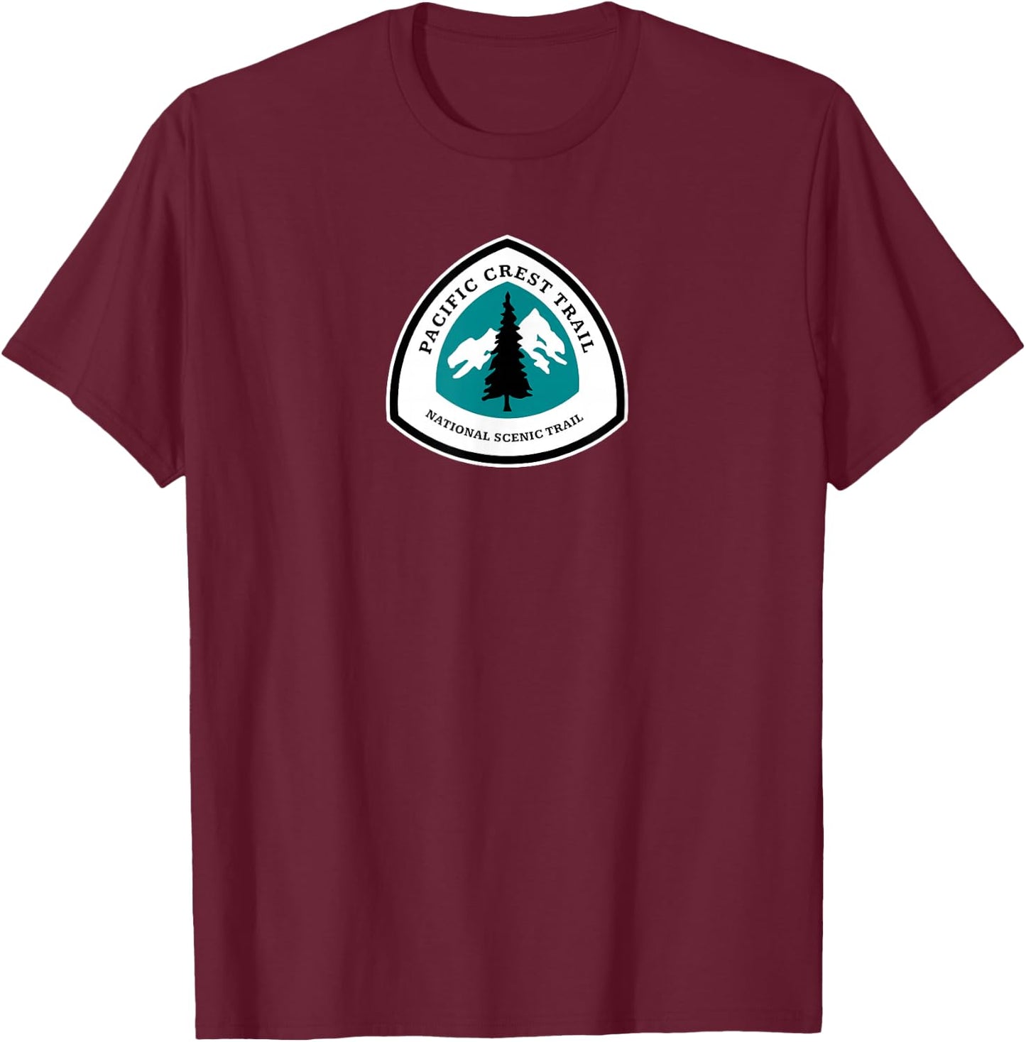 Pacific Crest Trail National Scenic Trail Sign T-Shirt - T-Shirt | Maroon