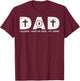 Dad Leader Man Of God Hero Fathers Day Christian Daddy Papa T-Shirt - T-Shirt | Maroon