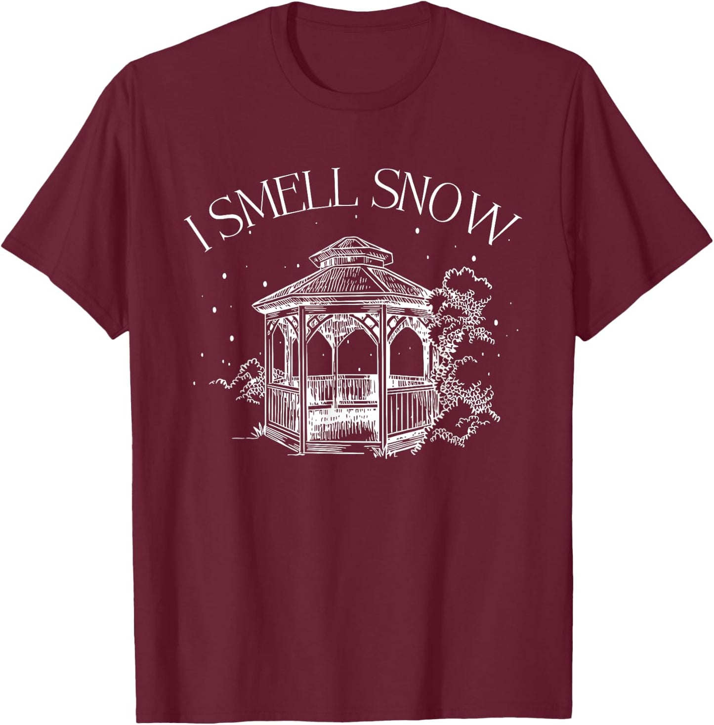 I Smell Snow Adult Joke Quote T-Shirt - T-Shirt | Maroon