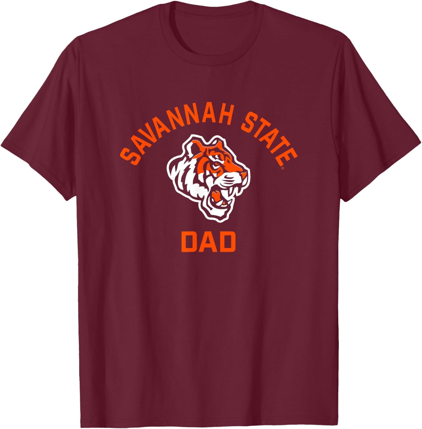 Savannah State University SSU Tigers Arched Dad T-Shirt - T-Shirt | Maroon