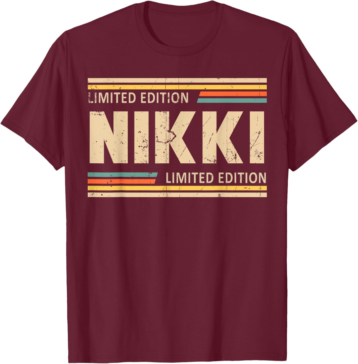 NIKKI Limited Edition Shirt NIKKI Name Personalized T-Shirt - T-Shirt | Maroon