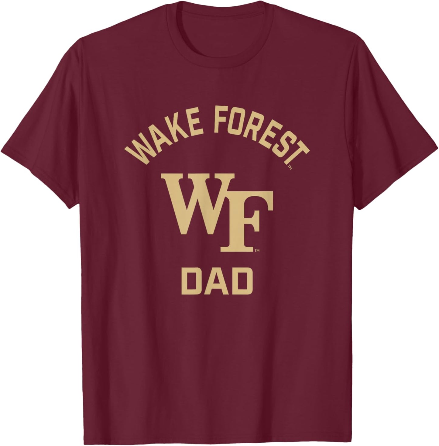 Wake Forest Demon Deacons Arched Dad T-Shirt - T-Shirt | Maroon