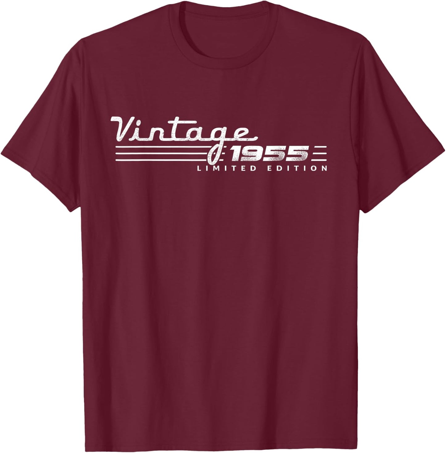 Vintage 1955 70th Birthday Gifts 70 Year Old Women T-Shirt - T-Shirt | Maroon