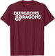 Dungeons & Dragons Flat Logo T-Shirt - T-Shirt | Maroon
