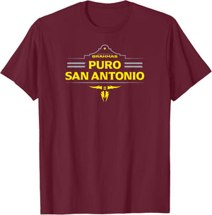 San Antonio Brahmas - Puro San Antonio - UFL T-Shirt - T-Shirt | Maroon