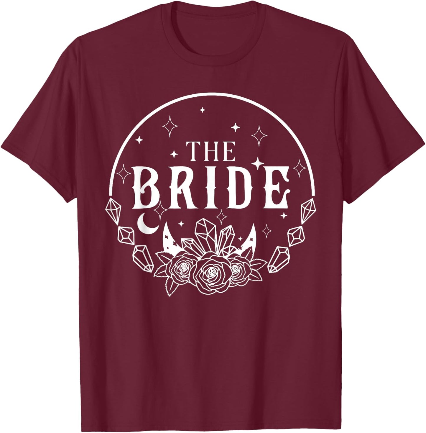 The Bride Coven Gothic Bachelorette Bach Party Matching T-Shirt - T-Shirt | Maroon
