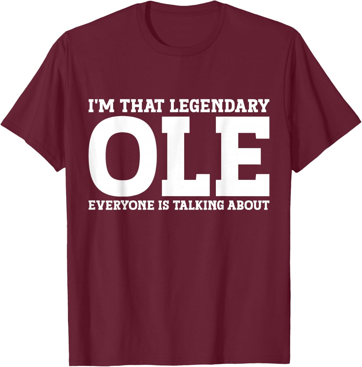 Ole Personal Name First Name Funny Ole T-Shirt - T-Shirt | Maroon