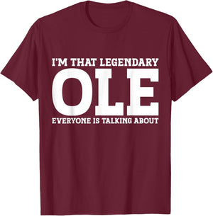 Ole Personal Name First Name Funny Ole T-Shirt - T-Shirt | Maroon