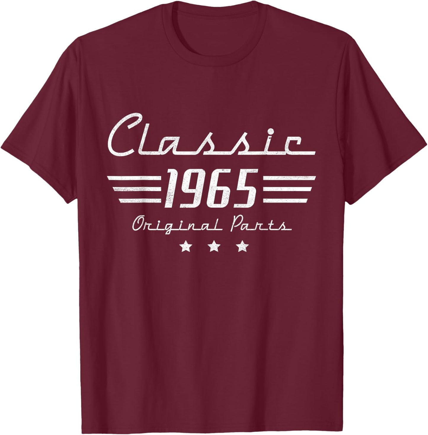60 Year Old Vintage Classic Car 1965 60th Birthday Gifts Men T-Shirt - T-Shirt | Maroon