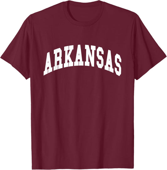 ARKANSAS - Throwback Design T-Shirt - T-Shirt | Maroon