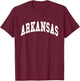 ARKANSAS - Throwback Design T-Shirt - T-Shirt | Maroon