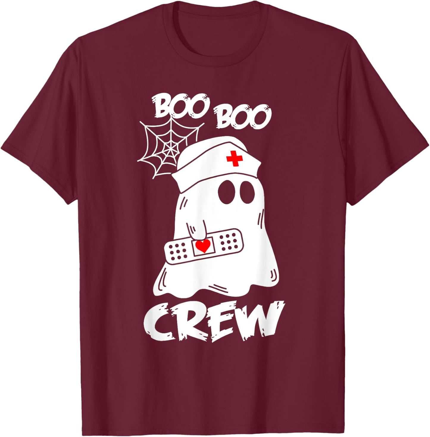 Boo Boo Crew Nurse Shirts Halloween Nurse Shirts T-Shirt - T-Shirt | Maroon