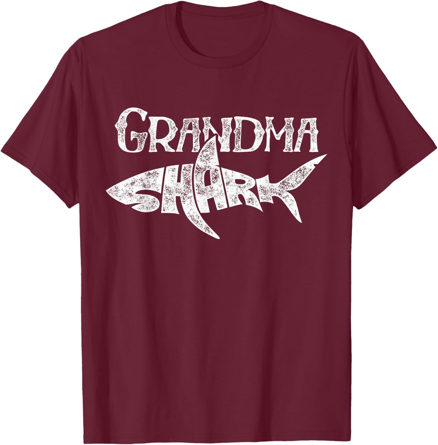 Grandma Shark T Shirt Family Matching Women Jawsome Gift T-Shirt - T-Shirt | Maroon