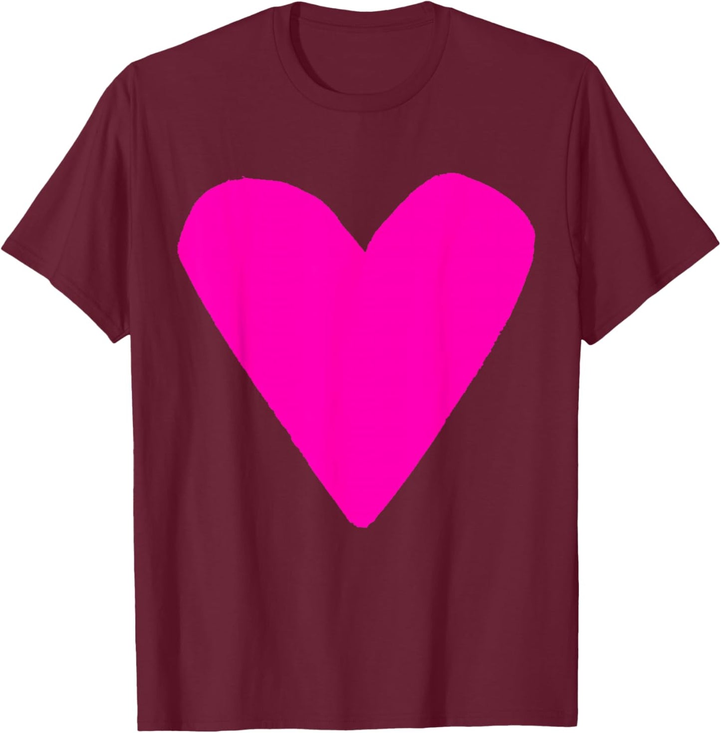 Pink Heart Purple T-Shirt - T-Shirt | Maroon
