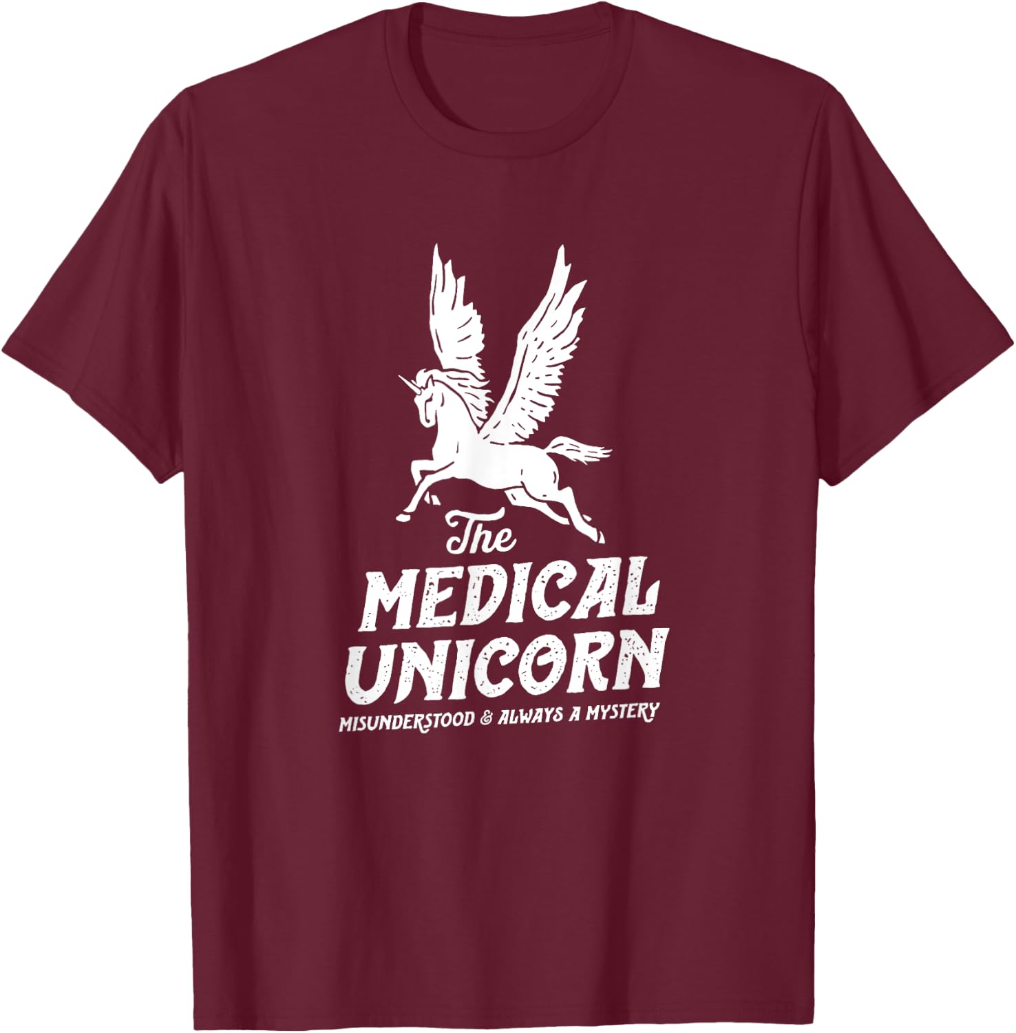 The Medical Unicorn Always A Mystery Rare Disease Awareness T-Shirt - T-Shirt | Maroon