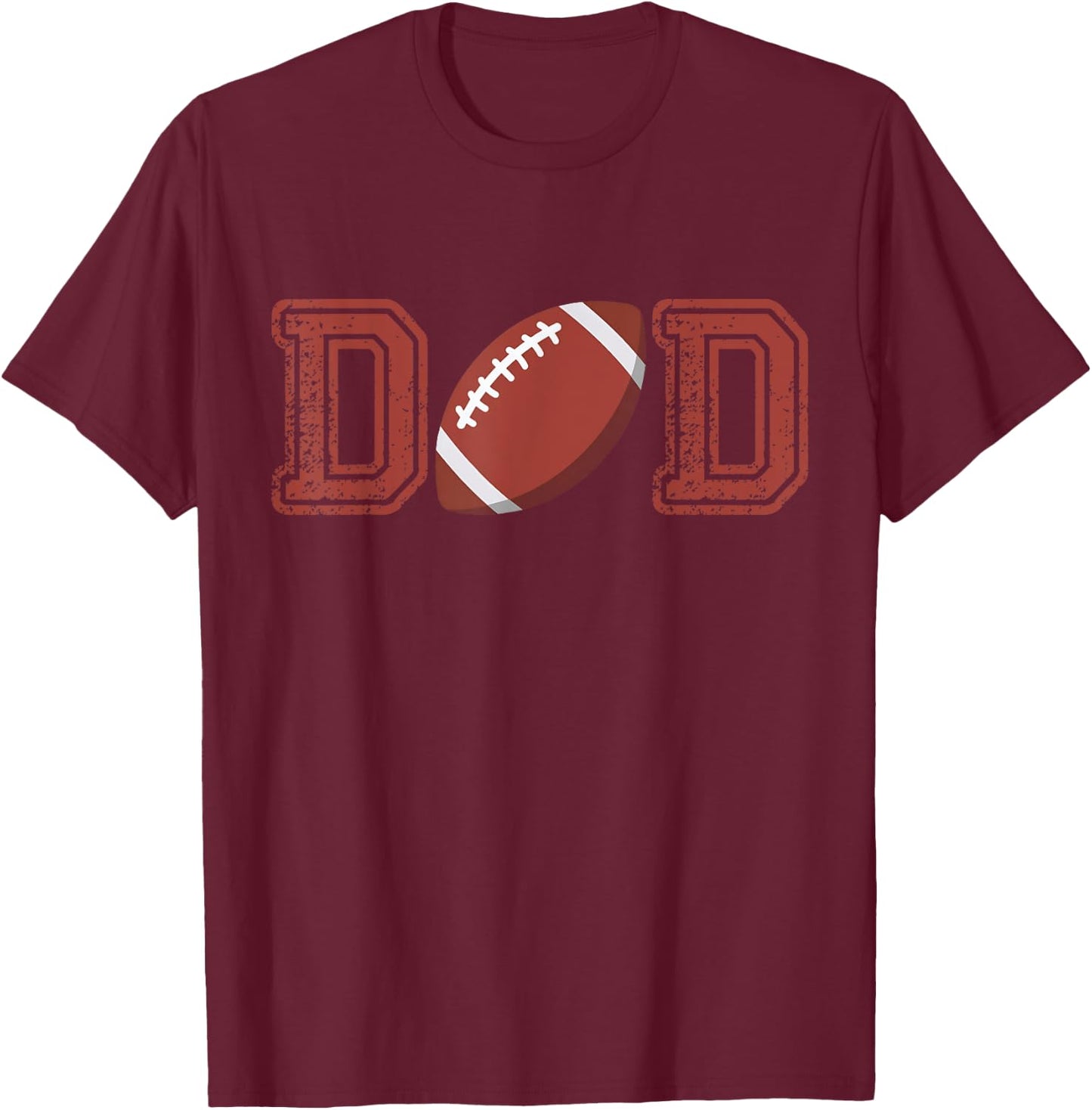 Dad Of The Birthday Boy Football Player Matching Family T-Shirt - T-Shirt | Maroon