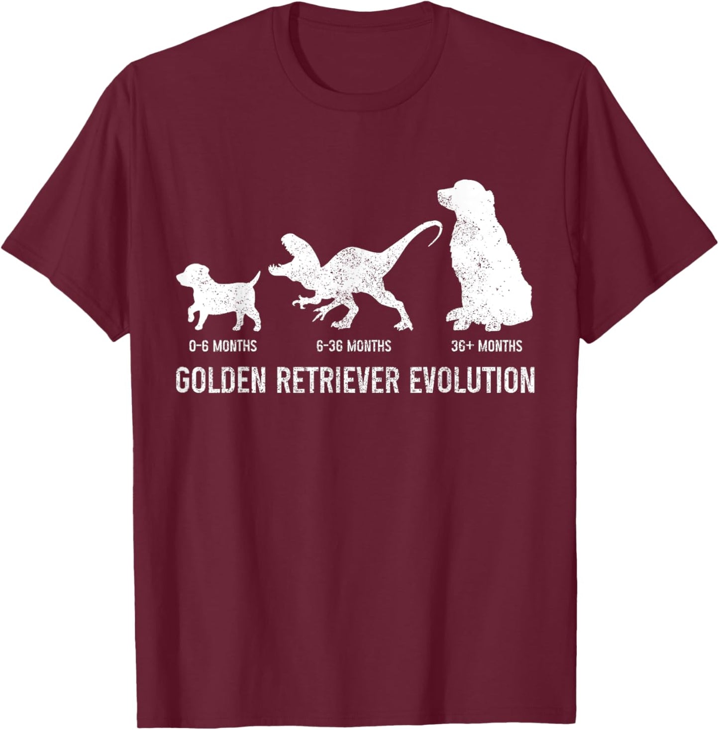 Golden Retriever Mom Dad Puppy Funny Dog Owner Dog Lover T-Shirt - T-Shirt | Maroon
