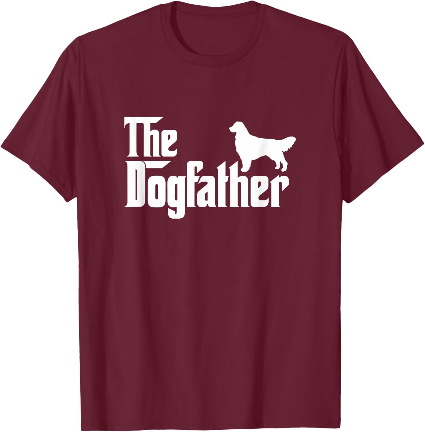 Labrador Golden Retriever - The DogFather Father's Day T-Shirt - T-Shirt | Maroon