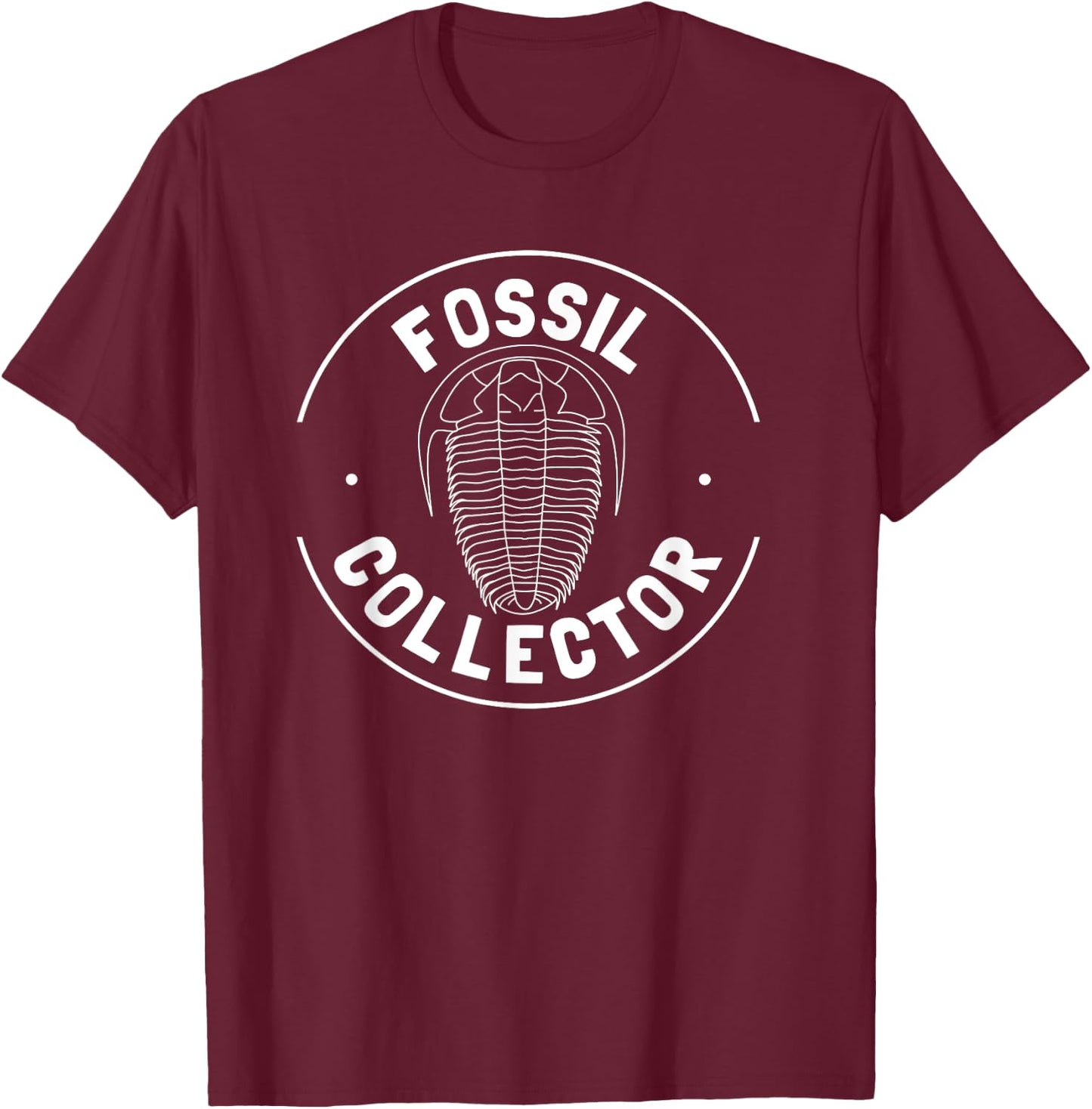 Fossil Collector , Trilobite Shirt, Geology Rockhound T-Shirt - T-Shirt | Maroon