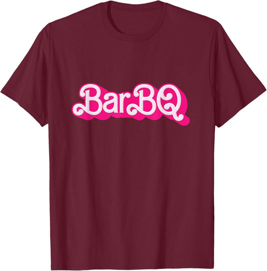 BarBQ Pink Retro Funny Barbecue Classic Girl Grilling Gear T-Shirt - T-Shirt | Maroon